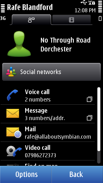 Screenshot from Nokia Social walk through